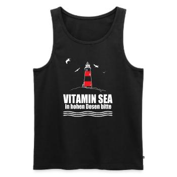 Vitamin Sea in hohen Dosen bitte - Männer Premium Bio Tank Top - Schwarz - Vorne - Michal (187cm)