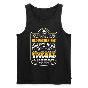Mechanic, Car Mechanic, Car Mechanic, Car Mechanic - Men's Premium Organic Tank Top - black - Front - Michal (187cm)