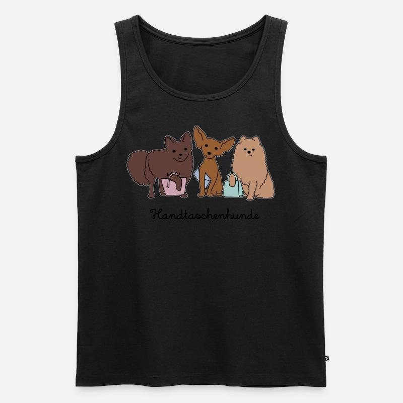 Handtaschenhunde – schwarze Schrift - Männer Premium Bio Tank Top - undefined
