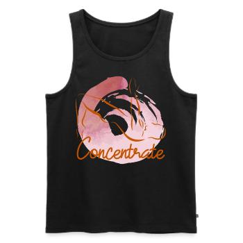 Pilates - Men's Premium Organic Tank Top - black - Front - Michal (187cm)