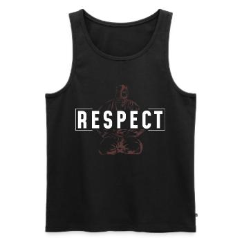 Kampfsport MMA - Männer Premium Bio Tank Top - Schwarz - Vorne - AI Model Male 178 light (178cm)