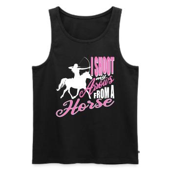 Archery from the horse - Men's Premium Organic Tank Top - black - Front - Michal (187cm)