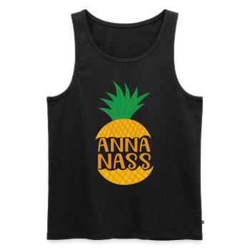 Cadeau de fruits tropicaux Anna humide ananas - Débardeur bio Premium Homme - noir - Devant - Michal (187cm)
