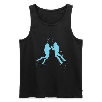 Scuba-Diving Paar - Männer Premium Bio Tank Top - Schwarz - Vorne - AI Model Male 178 light (178cm)