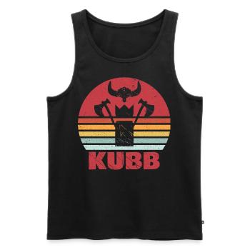 Kubb vintage retro Wikingerschach Geschenk Team - Männer Premium Bio Tank Top - Schwarz - Vorne - Michal (187cm)