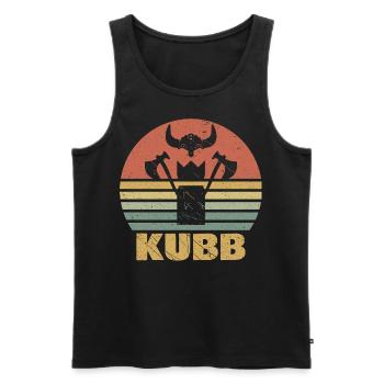 Kubb Retro vintage Wikingerschach - Männer Premium Bio Tank Top - Schwarz - Vorne - AI Model Male 178 light (178cm)