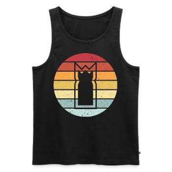 Kubb vintage retro Wikingerschach Geschenk Team - Männer Premium Bio Tank Top - Schwarz - Vorne - Michal (187cm)