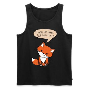 Baby Fuchs klein aber wild - Männer Premium Bio Tank Top - Schwarz - Vorne - AI Model Male 178 light (178cm)