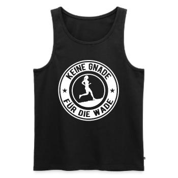 Joggerin Silhouette Dauerlauf - Männer Premium Bio Tank Top - Schwarz - Vorne - Michal (187cm)