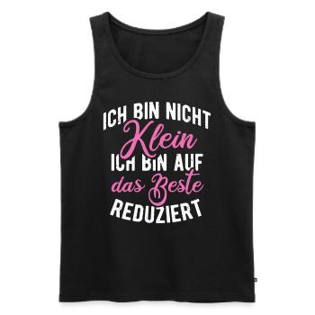 Ich bin nicht klein - Männer Premium Bio Tank Top - Schwarz - Vorne - Michal (187cm)