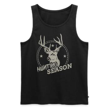 Chasseurs - Débardeur bio Premium Homme - noir - Devant - AI Model Male 178 light (178cm)