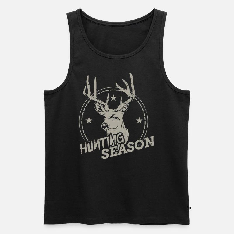Jagen Jäger - Männer Premium Bio Tank Top - Schwarz