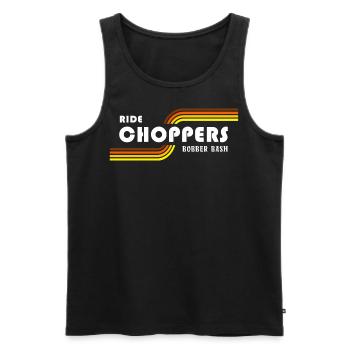 Ride Choppers - Men's Premium Organic Tank Top - black - Front - AI Model Male 178 light (178cm)