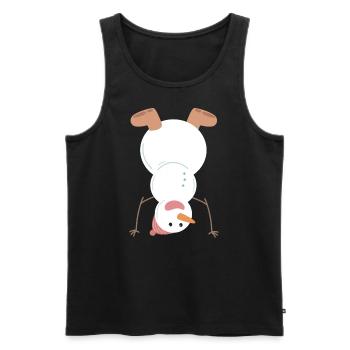 bonhomme de neige - Débardeur bio Premium Homme - noir - Devant - Michal (187cm)