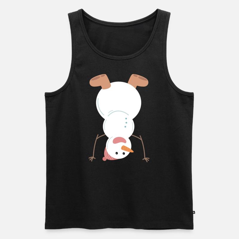 Schneemann - Männer Premium Bio Tank Top - Schwarz