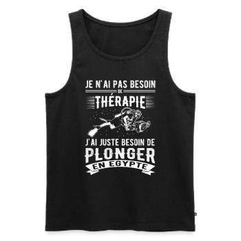 Je n'ai pas besoin de thérapie, je dois juste plonger - Débardeur bio Premium Homme - noir - Devant - Michal (187cm)