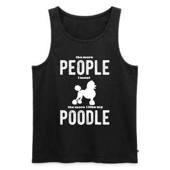 Pudel Spruch für die Pudeldame - Männer Premium Bio Tank Top - Schwarz - Vorne - Michal (187cm)