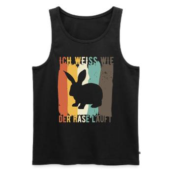 I know how the rabbit runs rabbits saying - Men's Premium Organic Tank Top - black - Front - AI Model Male 178 light (178cm)
