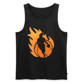 Équipe de basketball - Débardeur bio Premium Homme - noir - Devant - AI Model Male 178 light (178cm)