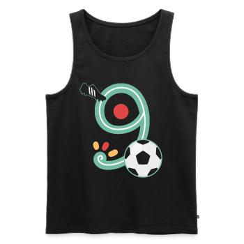 9. Geburtstag Jungs Birthday Geschenk 9 Jahre - Männer Premium Bio Tank Top - Schwarz - Vorne - Michal (187cm)