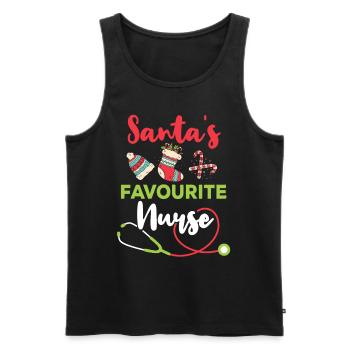 Weihnachten Krankenpflegerin Krankenschwester - Männer Premium Bio Tank Top - Schwarz - Vorne - Michal (187cm)