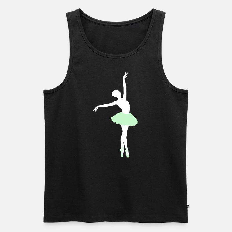 Ballett - Männer Premium Bio Tank Top - Schwarz