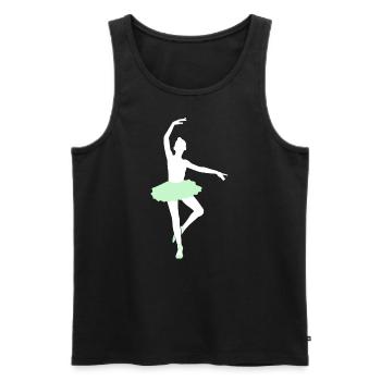 Ballett - Männer Premium Bio Tank Top - Schwarz - Vorne - AI Model Male 178 light (178cm)