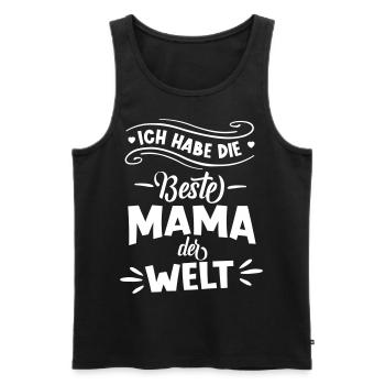 Beste Mama der Welt Muttertag Mutter Familie Liebe - Männer Premium Bio Tank Top - Schwarz - Vorne - Michal (187cm)