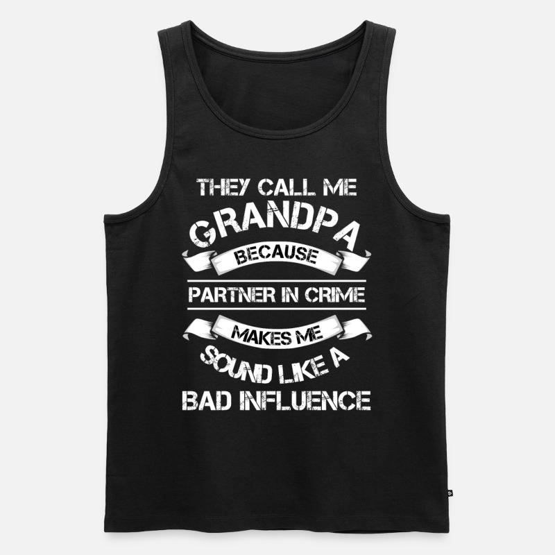 Opa Großvater Geschenk Opi Werdender Opa - Männer Premium Bio Tank Top - Schwarz