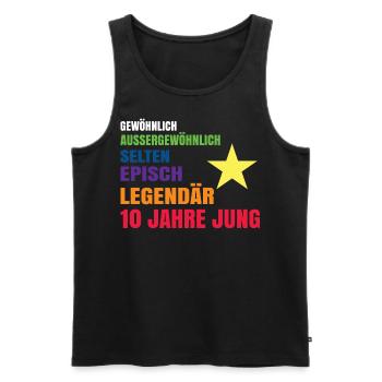 Geburtstag Kind 10 Junge Sohn Geburtstagsgeschenk - Männer Premium Bio Tank Top - Schwarz - Vorne - Michal (187cm)