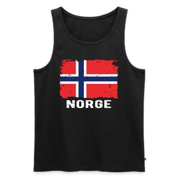 Norwegian flag Norway 2020 - Men's Premium Organic Tank Top - black - Front - Michal (187cm)