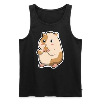Hamster rongeur animal de compagnie cadeau animal mignon - Débardeur bio Premium Homme - noir - Devant - Michal (187cm)