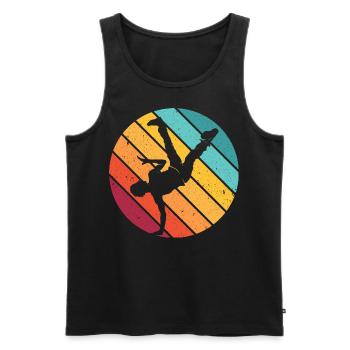 Breakdance Breakdancer musique hip hop cadeau danse - Débardeur bio Premium Homme - noir - Devant - Michal (187cm)