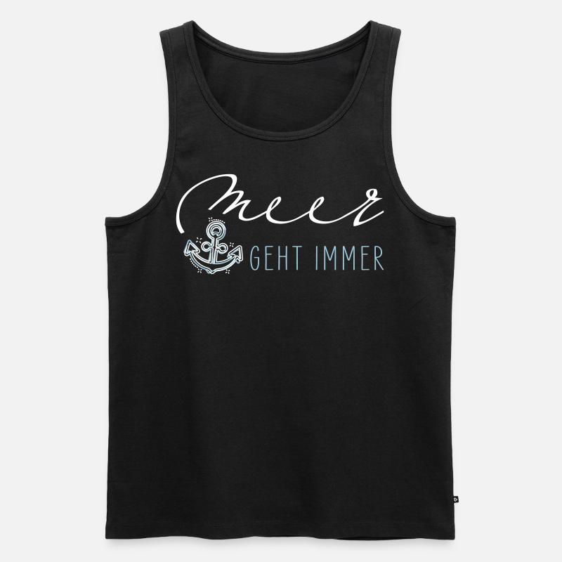 Meer geht immer - Männer Premium Bio Tank Top - Schwarz