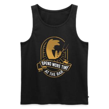 Kitesurfer Kitesurfen Kiteboarding Geschenk - Männer Premium Bio Tank Top - Schwarz - Vorne - Michal (187cm)