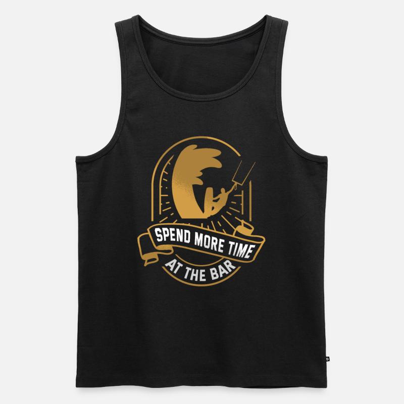 Kitesurfer Kitesurfen Kiteboarding Geschenk - Männer Premium Bio Tank Top - Schwarz
