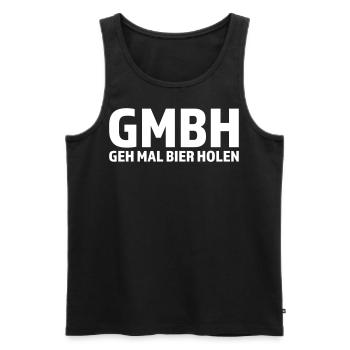 GMBH - Geh mal Bier holen - Männer Premium Bio Tank Top - Schwarz - Vorne - AI Model Male 178 light (178cm)