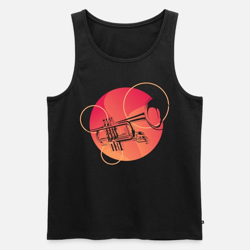 Trompete - Männer Premium Bio Tank Top - Schwarz
