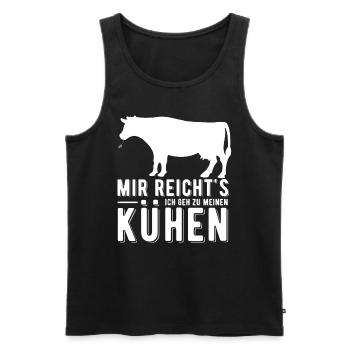 Mir Reichts Ich Geh zu Meinen Kühen - Männer Premium Bio Tank Top - Schwarz - Vorne - Michal (187cm)