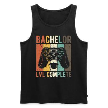 Bachelor Studium Abschluss Studenten - Männer Premium Bio Tank Top - Schwarz - Vorne - AI Model Male 178 light (178cm)