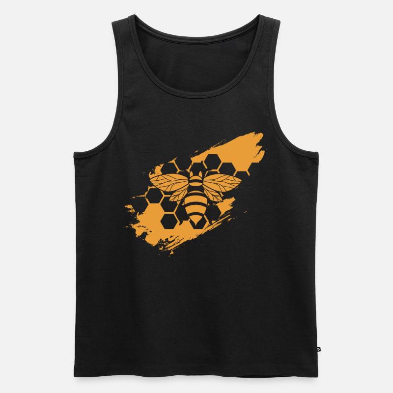 bee - Men's Premium Organic Tank Top - black