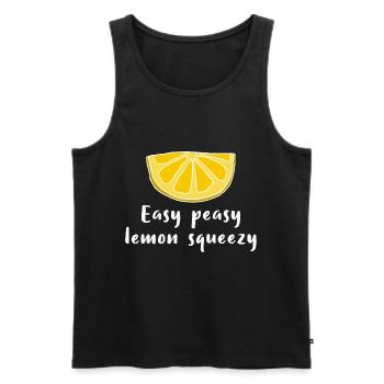 Lemon Lemon Easy peasy lemon squeezy - Men's Premium Organic Tank Top - black - Front - AI Model Male 178 light (178cm)