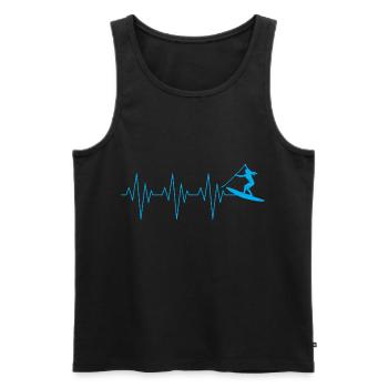 Stand up paddling - Men's Premium Organic Tank Top - black - Front - AI Model Male 178 light (178cm)