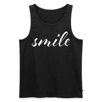 Sourire - Débardeur bio Premium Homme - noir - Devant - AI Model Male 178 light (178cm)