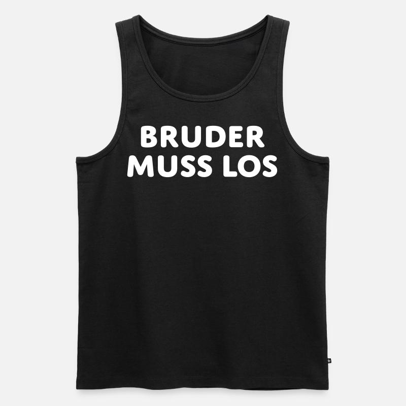 Bruder muss los - Männer Premium Bio Tank Top - Schwarz