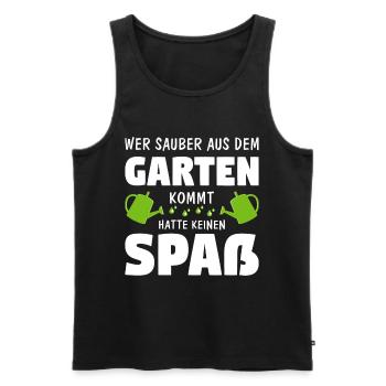 Garten Gärtner Gartenarbeit Hobbygärtner Geschenk - Männer Premium Bio Tank Top - Schwarz - Vorne - Michal (187cm)