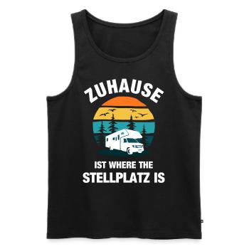Camping Camper Wohnmobil Campen Zuhause Geschenk - Männer Premium Bio Tank Top - Schwarz - Vorne - Michal (187cm)