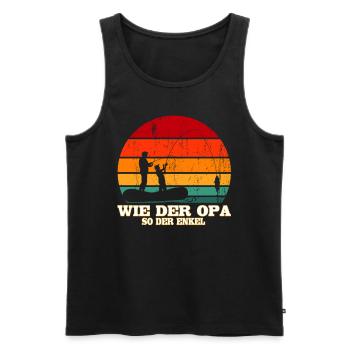 Wie Der Opa So Der Enkel - Männer Premium Bio Tank Top - Schwarz - Vorne - AI Model Male 178 light (178cm)