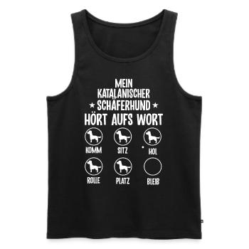 Lustiges katalanischer schäferhund Hund Geschenk - Männer Premium Bio Tank Top - Schwarz - Vorne - Michal (187cm)