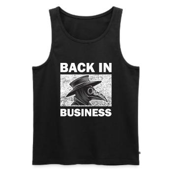 back in business die pest - Männer Premium Bio Tank Top - Schwarz - Vorne - Michal (187cm)